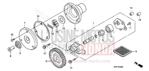 POMPE A HUILE CBF125M9 de 2009